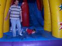 Obstacle course slides Zack and Dad